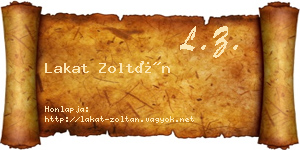 Lakat Zoltán névjegykártya
