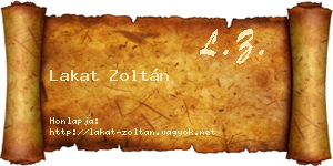 Lakat Zoltán névjegykártya