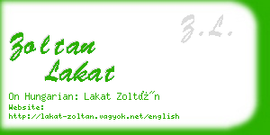 zoltan lakat business card
